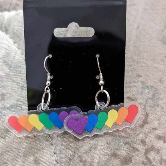 CynesImperfections Jewelry - Heart Pride Earrings